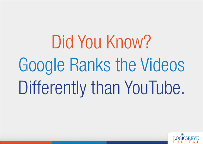 Did You Know? Google Ranks the Videos Differently than YouTube.